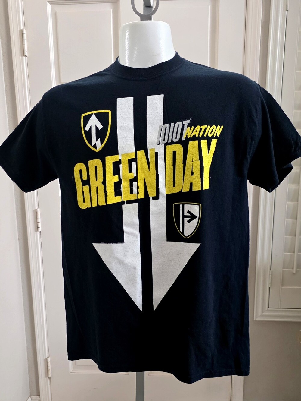 Green Day Idiot Nation Fan Club Shirt Black Size Medium Rare Vintage 2013 Y2K